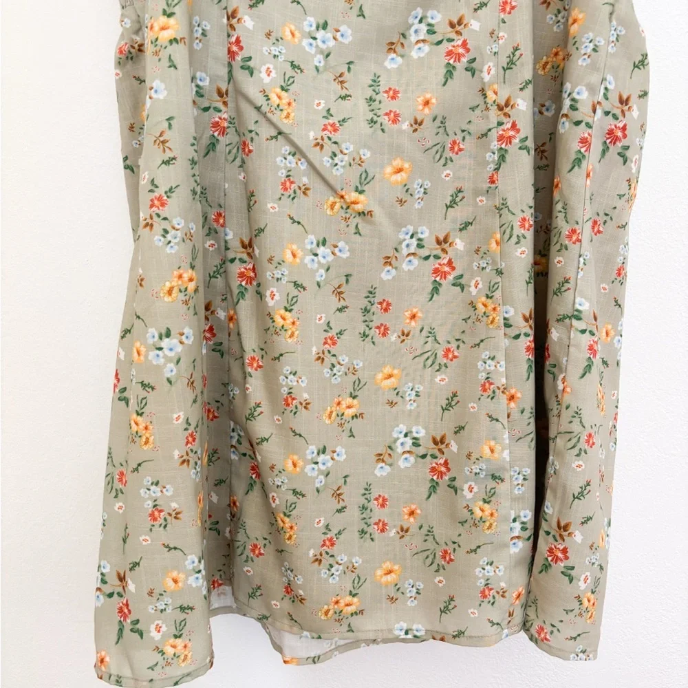 Floral Mini Dress in Matcha Green Size 1XL - Picture 5 of 11